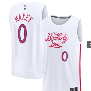 Men's Philadelphia 76ers Tyrese Maxey Fanatics Branded White 2022/23 FastbreakM